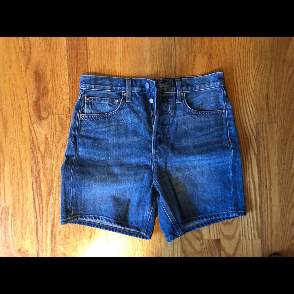 Denim Forum Midi Shorts